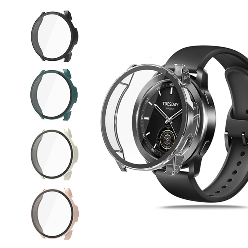 Xiaomi Smartwatch S3 Accessories - Sert kenar kabuk cam ekran koruyucu