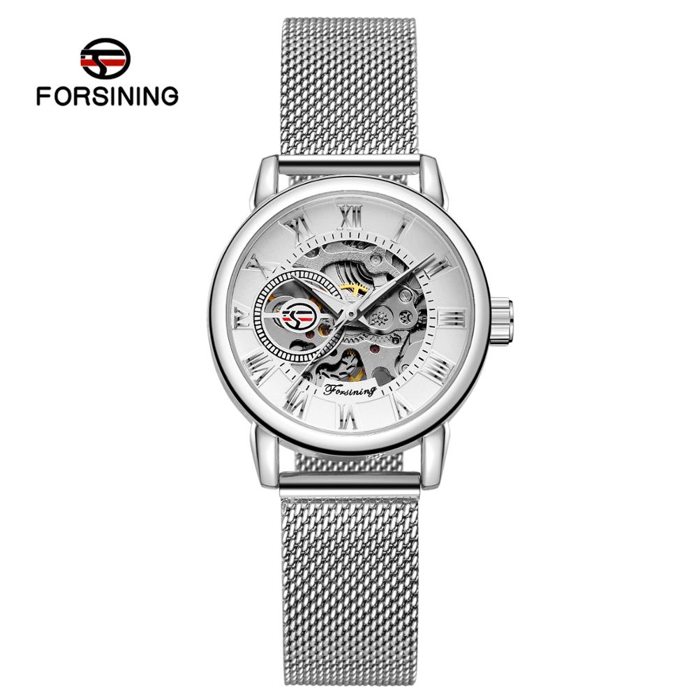 Stainless Mesh Band - Reloj Mujer FORSINING moda kadın izle