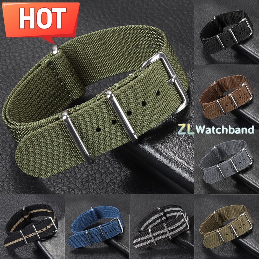 Nylon Nato Strap - Yeni nervürlü naylon kordonlu saat 18mm