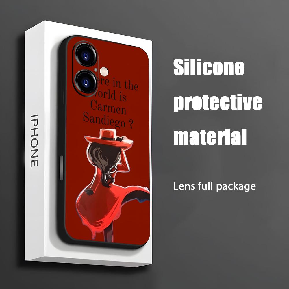 Apple Iphone 15 - Sıcak Carmen Sandiego Karikatür Telefon Kılıfı