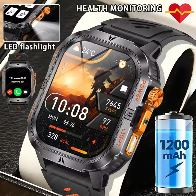 Smartwatch M Active - 2026 Sağlam Askeri Akıllı Saat Erkekler