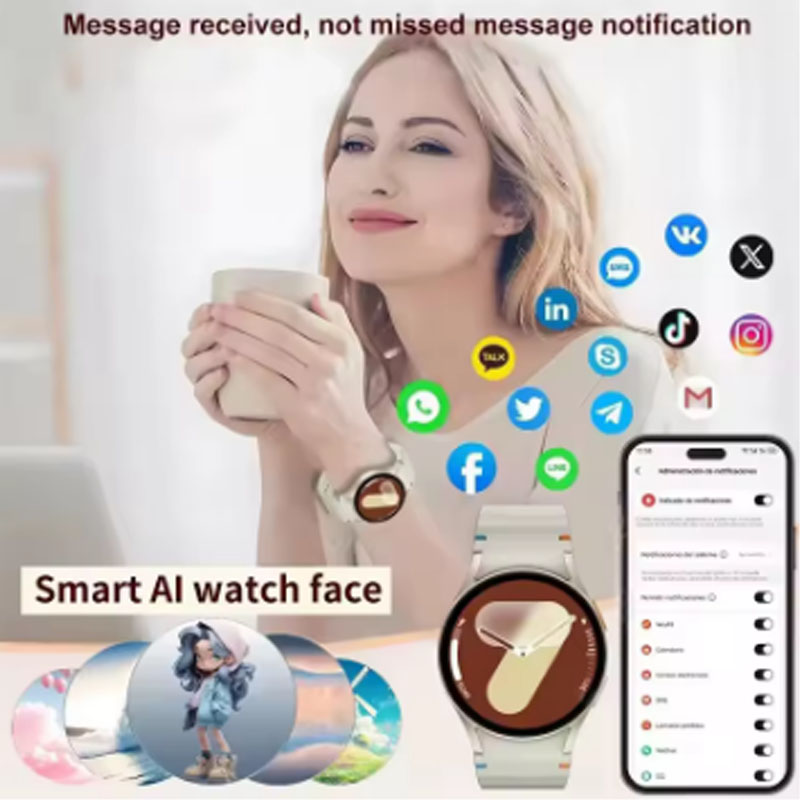 Smartwatch Custom - SmartWatch Erkekler Kadınlar HD AMOLED Sesli
