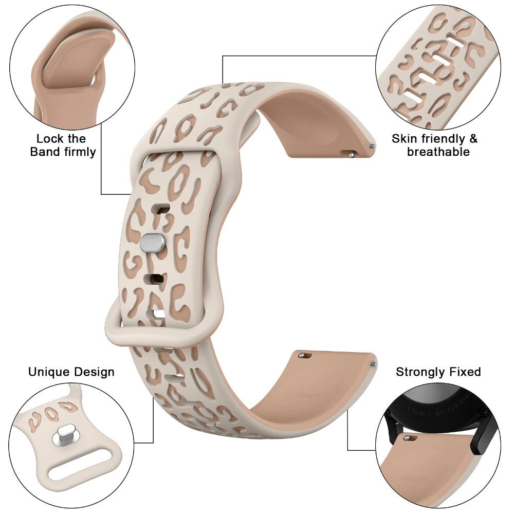 Xiaomi Smartwatch S3 Accessories - Silikon Leopar Kayış Xiaomi İzle İzle