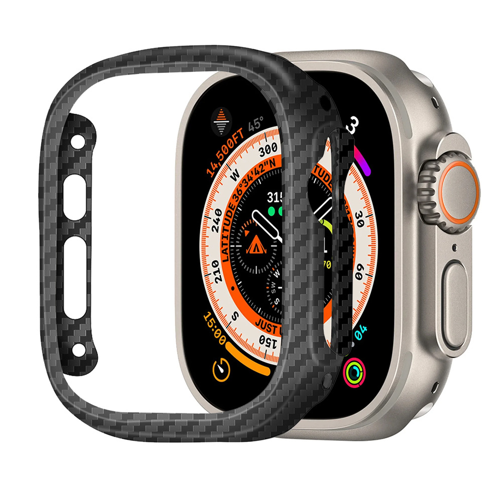 Watch Face Protector - Kevlar Karbon Fiber İnce Kılıf Apple