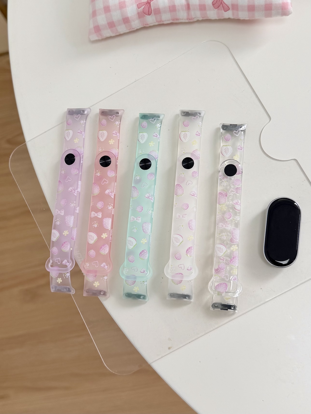 Android Smartwatch Accessories - Süper Sevimli Çilek Desenli TPU Kayış