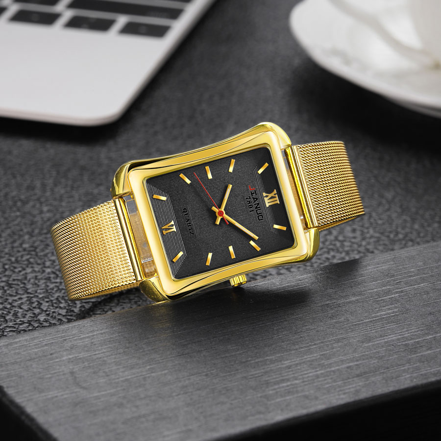 Stainless Mesh Band - 2024 yeni Trendy erkek kare izle