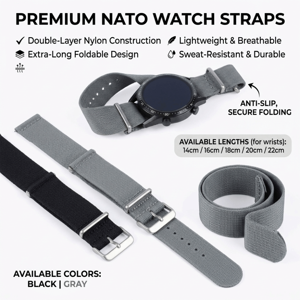 14/16/18/20/22mm NATO saat kay - Nylon Nato Strap incelemesi ve fiyatı