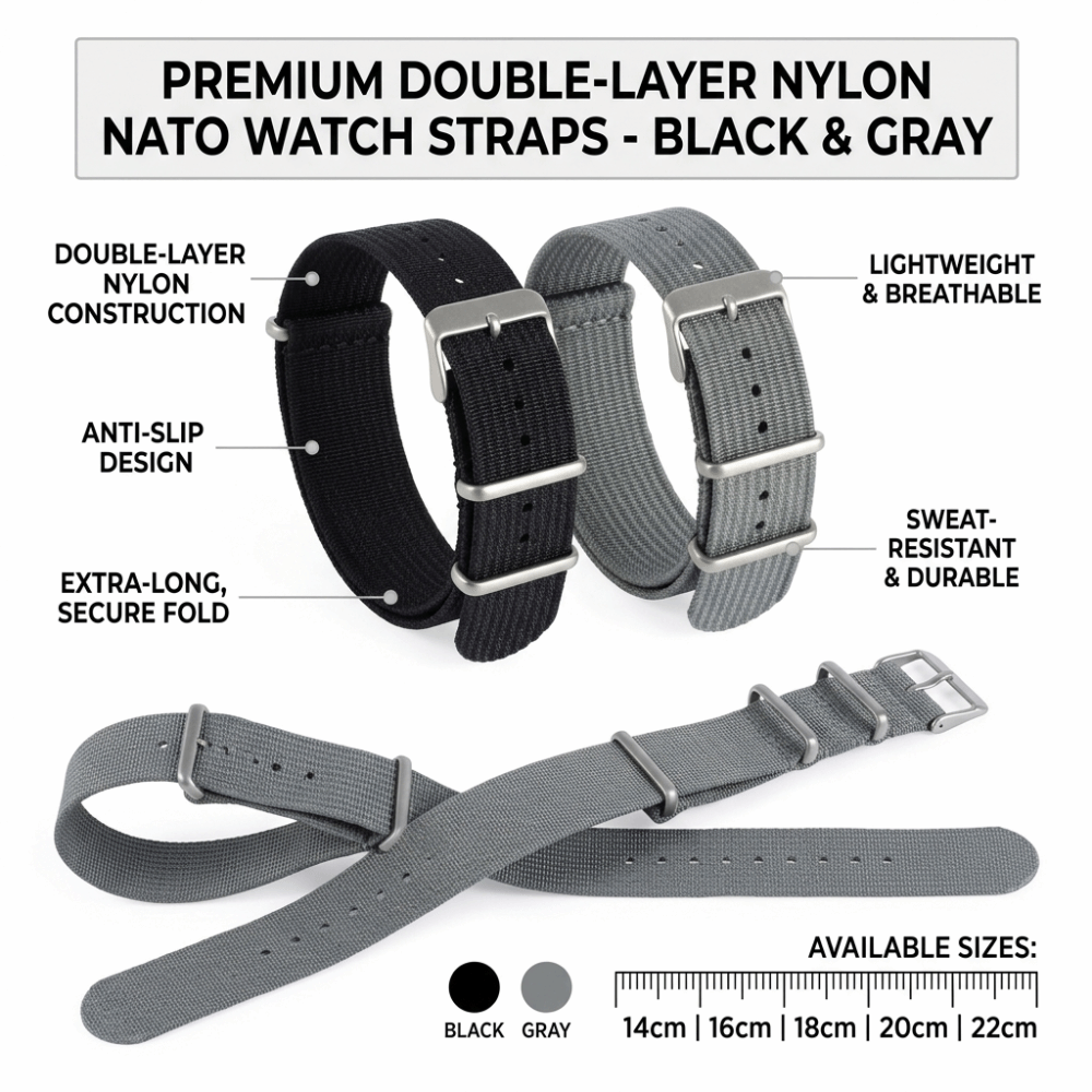14/16/18/20/22mm NATO saat kay - Nylon Nato Strap incelemesi ve fiyatı
