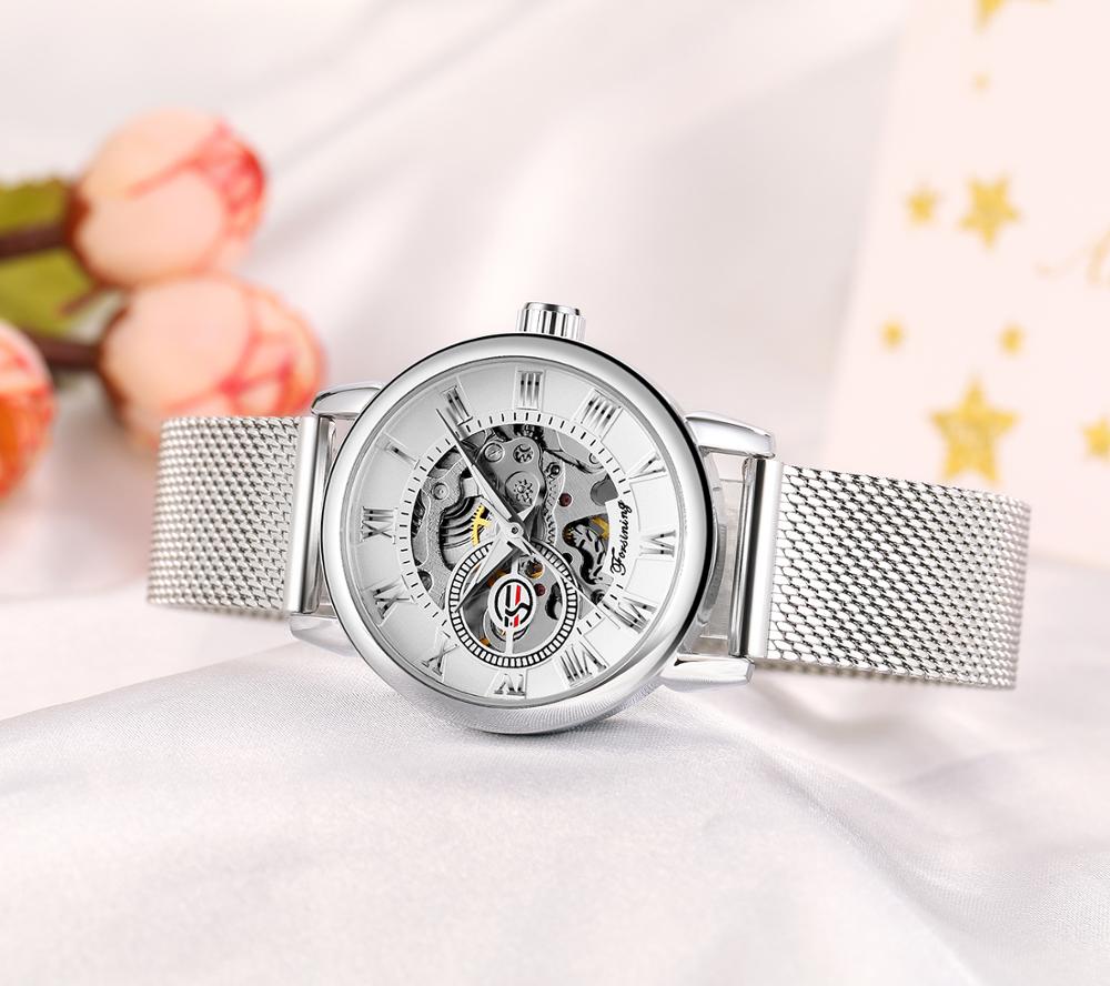 Reloj Mujer FORSINING moda kad - Stainless Mesh Band incelemesi ve fiyatı