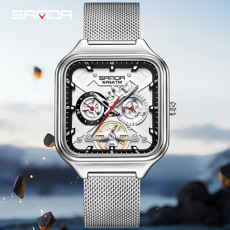 SANDA 9085 Erkek Kol Saati rel - Stainless Mesh Band incelemesi ve fiyatı