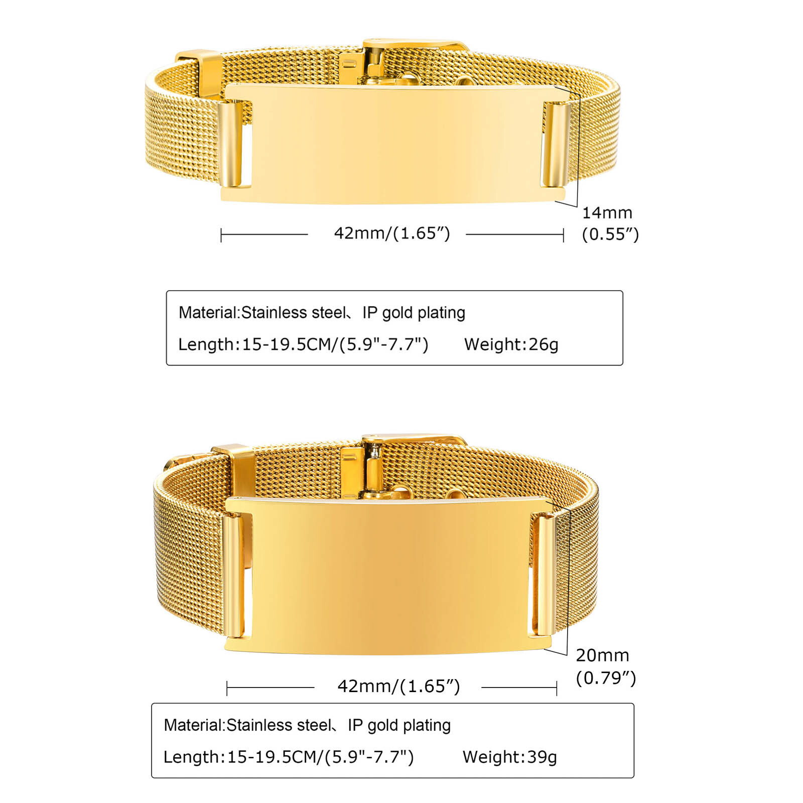 Kadın erkek için kişiselleştir - Stainless Mesh Band incelemesi ve fiyatı