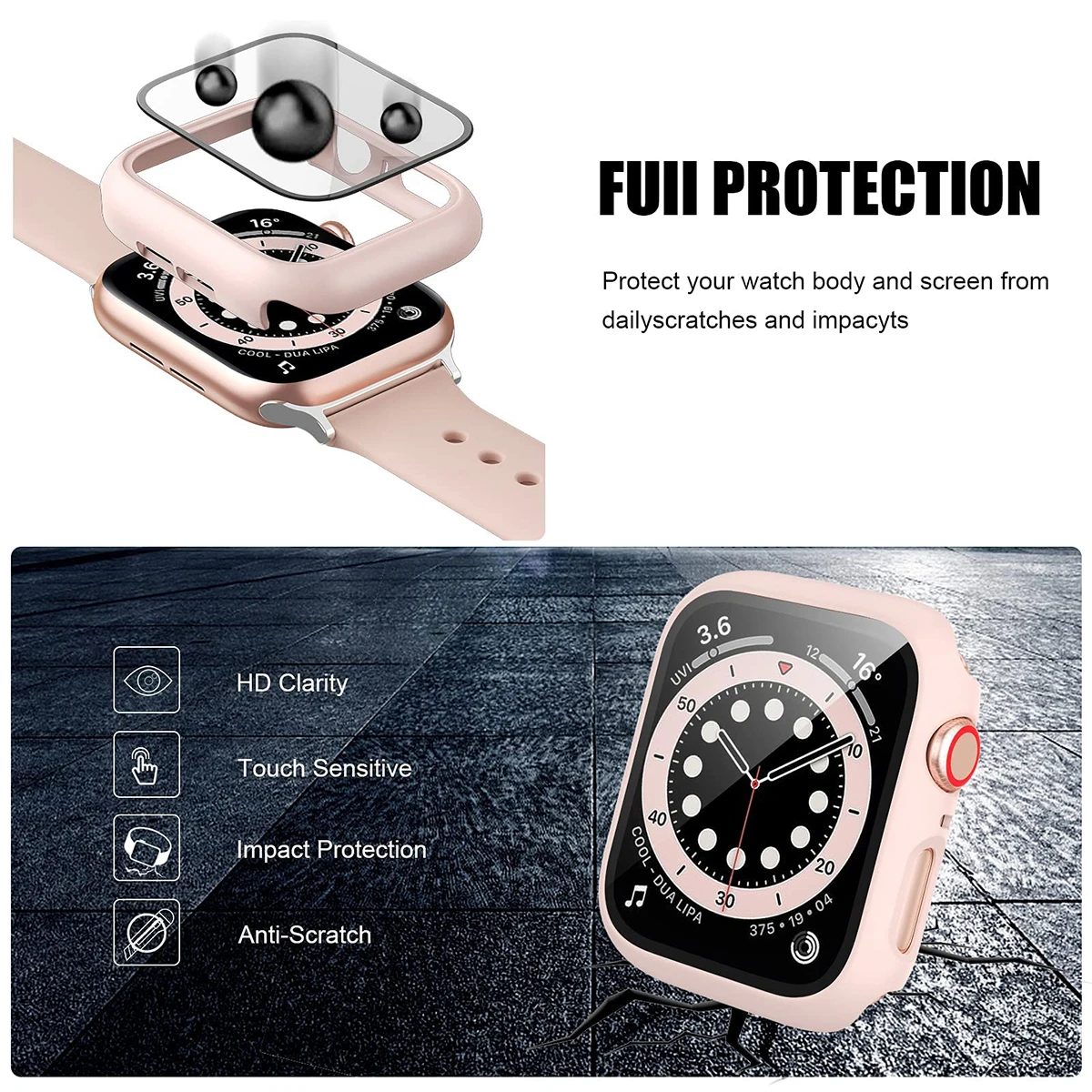 Temperli Cam + Kapak Apple wat - Smartwatch Band Accessories incelemesi ve fiyatı