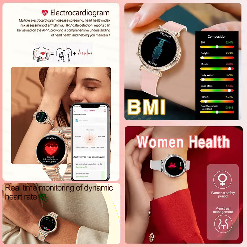 Kadınlar İçin Yeni 1.27 inç Ak - Smartwatch Custom incelemesi ve fiyatı