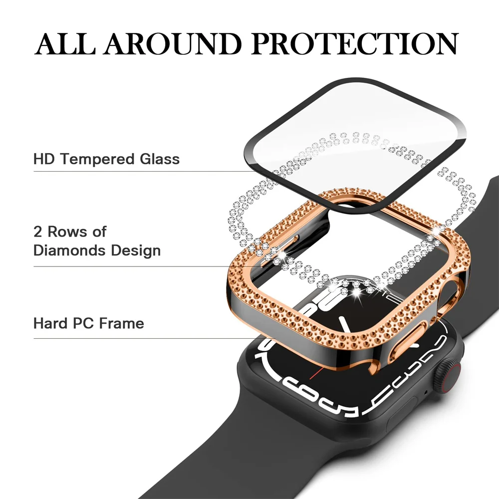 Apple için elmas kapak İzle va - Smartwatch Band Accessories incelemesi ve fiyatı