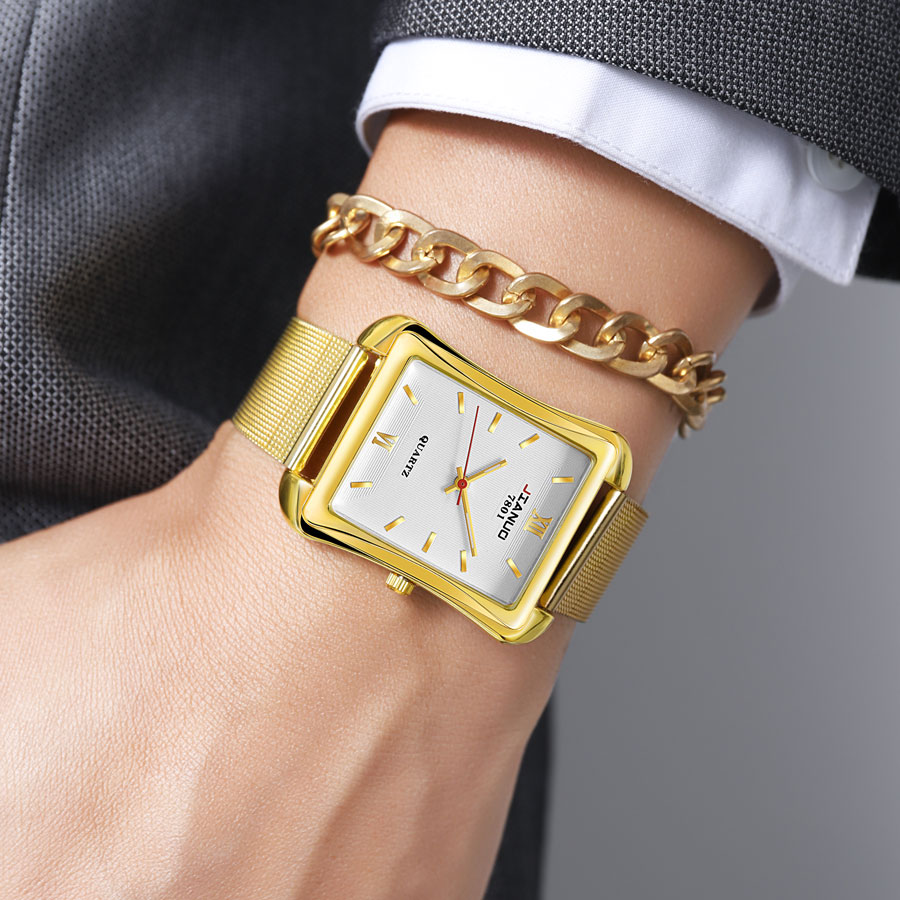 2024 yeni Trendy erkek kare iz - Stainless Mesh Band incelemesi ve fiyatı